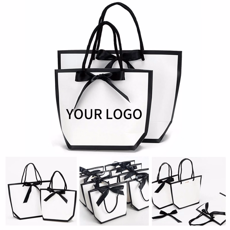 Paper Gift Wrap Tote Bag Practical for Shopping or Events