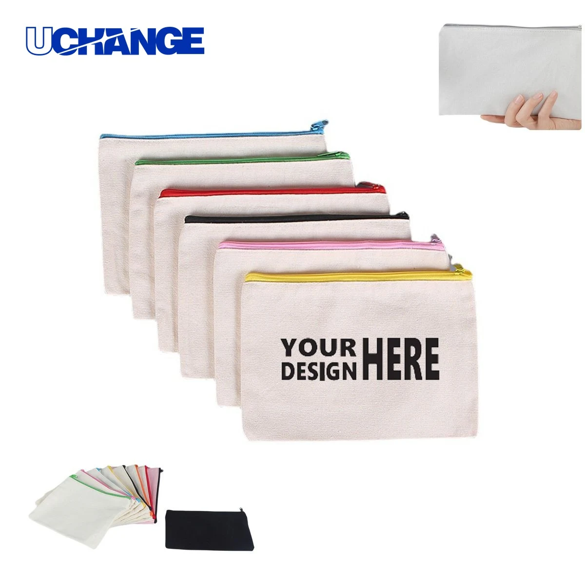 Canvas Zipper Pouch Pencil Case 1
