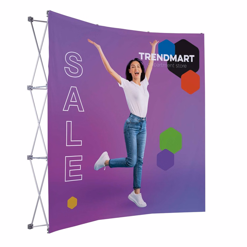 8' Curved Splash Floor Display Face Kit (Recycled Polyester Knit)