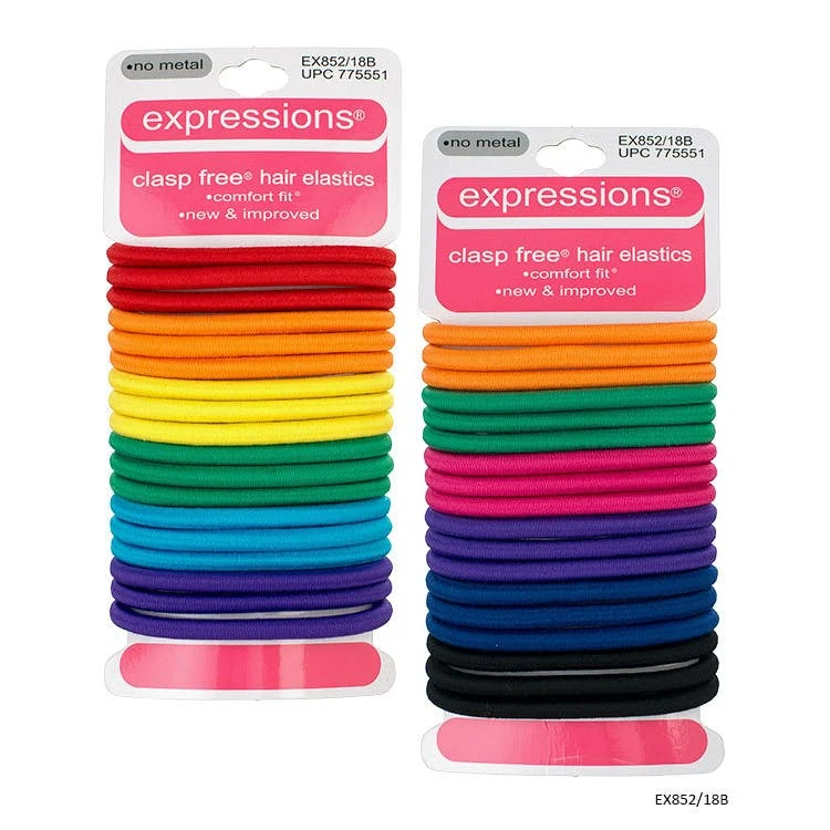 Hair Ties - Rainbow Comfort Fit 18 Pack 1