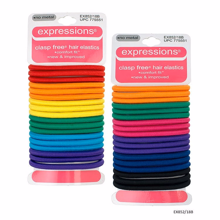Hair Ties - Rainbow Comfort Fit 18 Pack