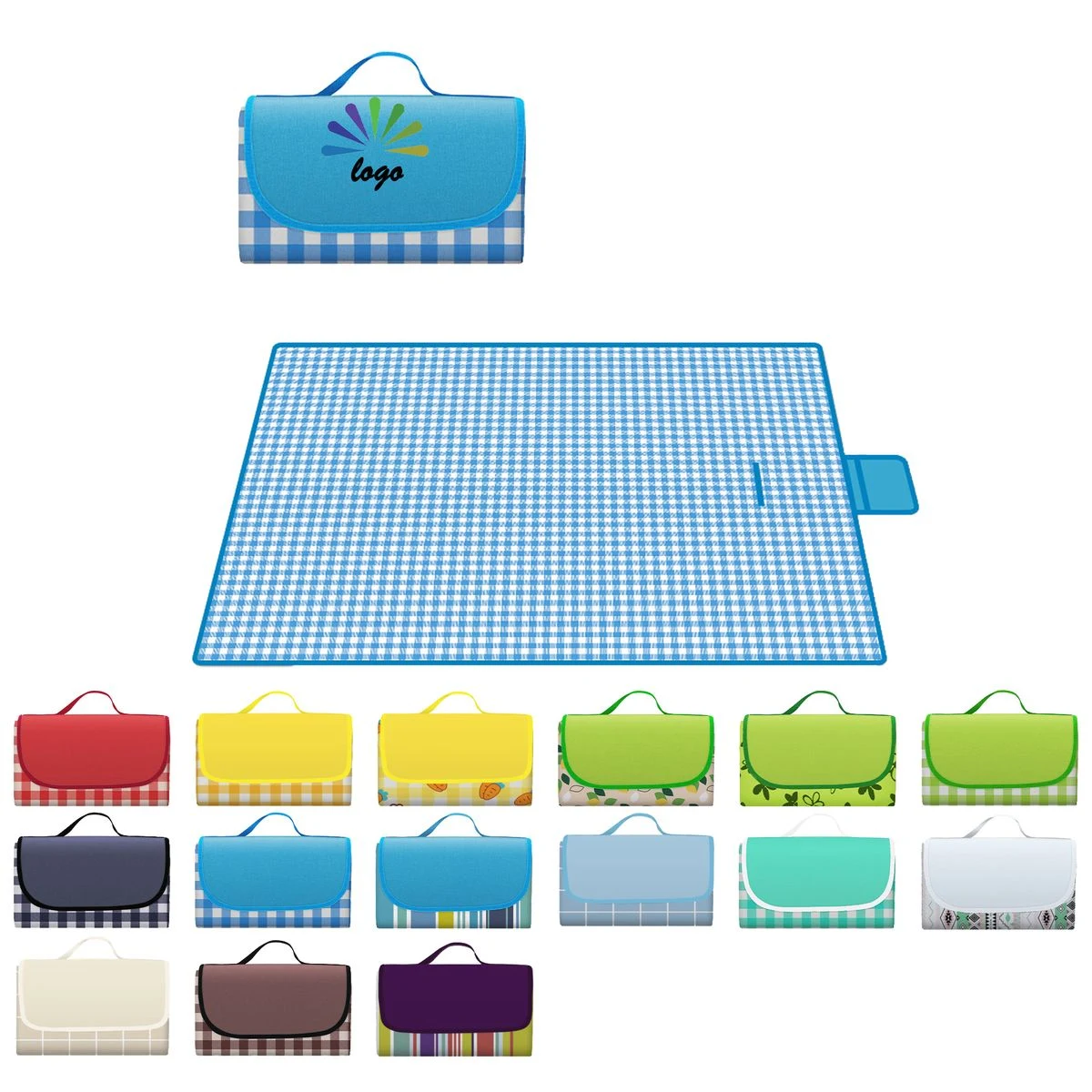 Custom Logo Foldable Outdoor Picnic Blanket 1