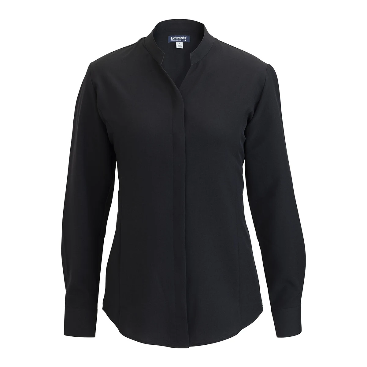 Flexbatiste Stand Up Collar Long Sleeve Ladies Shirt 1