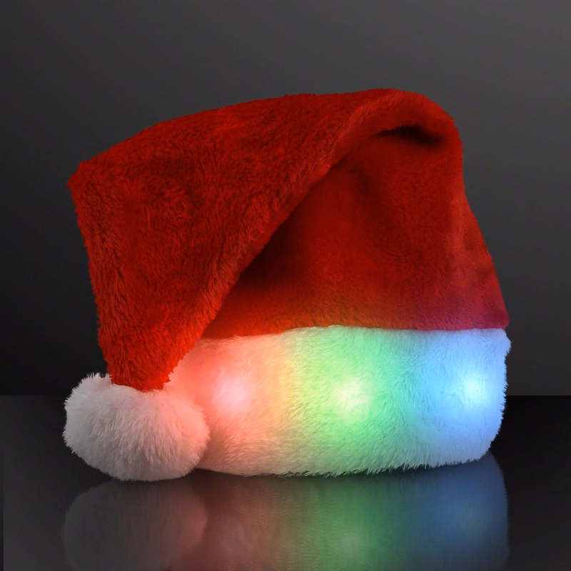 LED Santa Deluxe Light Up Christmas Hat
