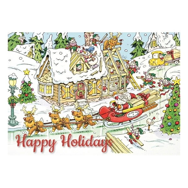 Holiday Builders Humorous Greeting Card 1