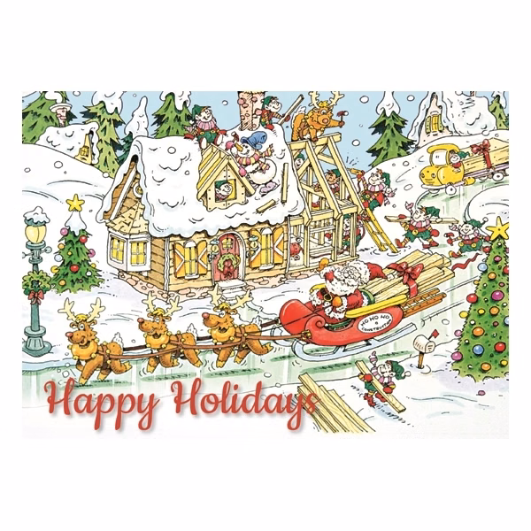 Holiday Builders Humorous Greeting Card