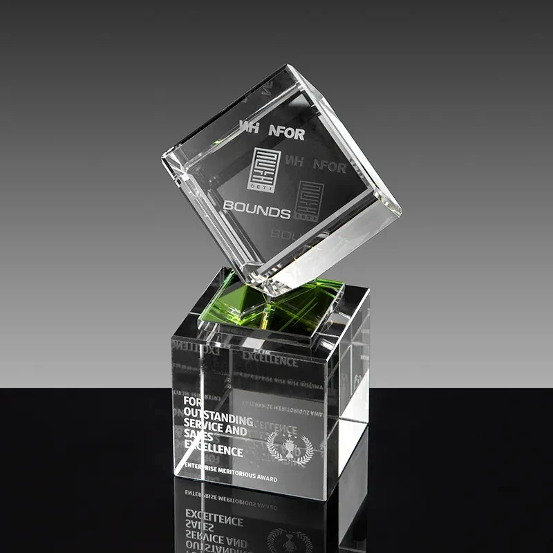 Occasion Cube on Column Crystal Base 1