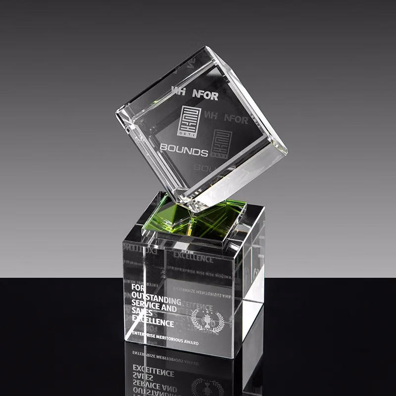 Occasion Cube on Column Crystal Base