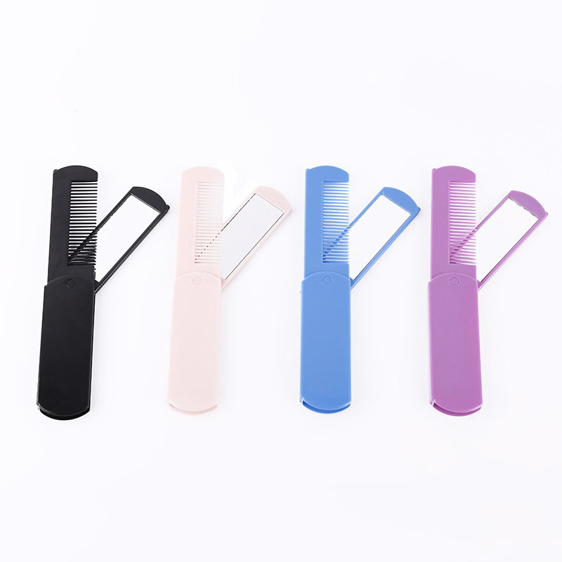Portable Folding Handheld Mirror with Comb