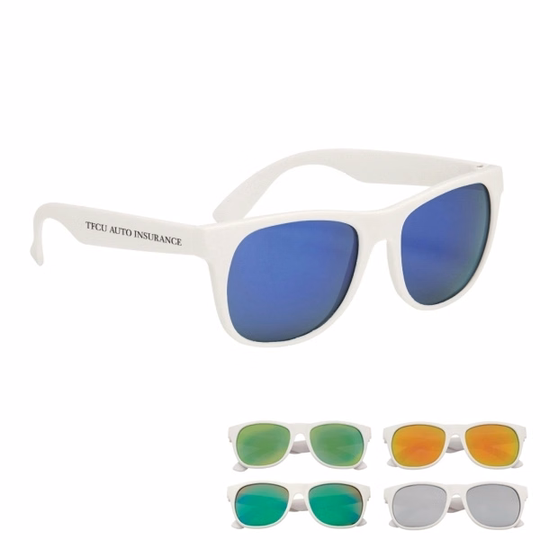 Rubberized Mirrored Sunglasses
