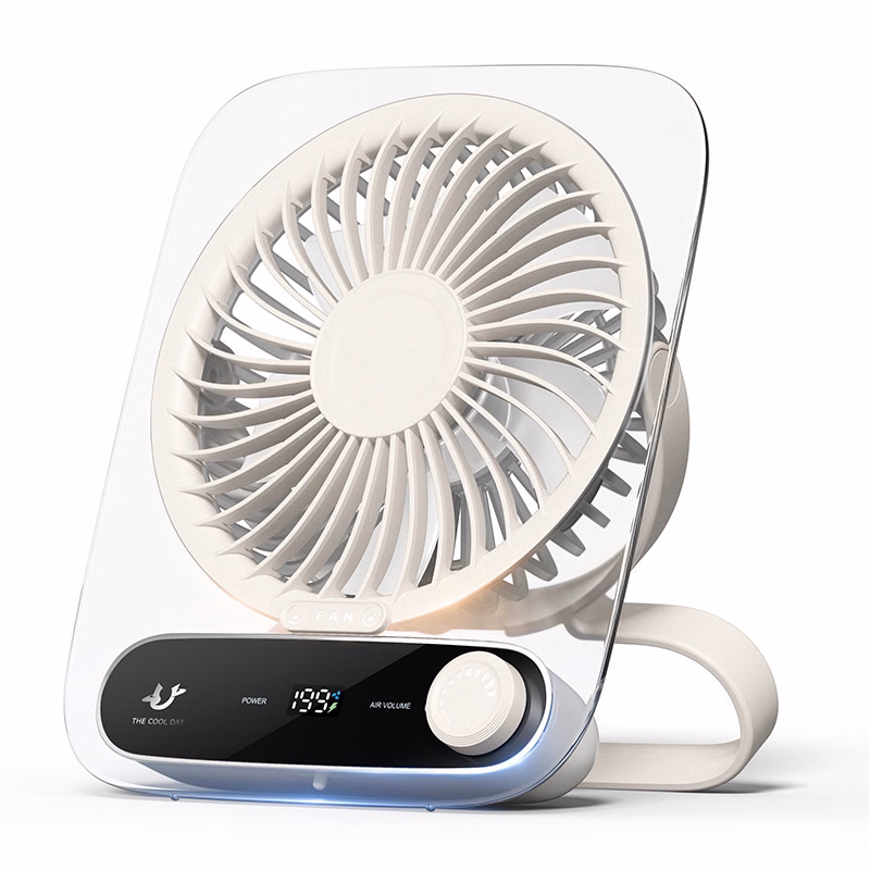 Portable Foldable Rechargeable USB Desktop Fan with LED