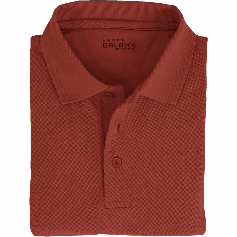 Adult Uniform Polo Shirts - Burgundy Short Sleeve Large
