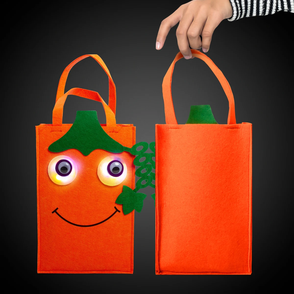 Pumpkin Light Up Trick or Treat Bag(Blank) 1