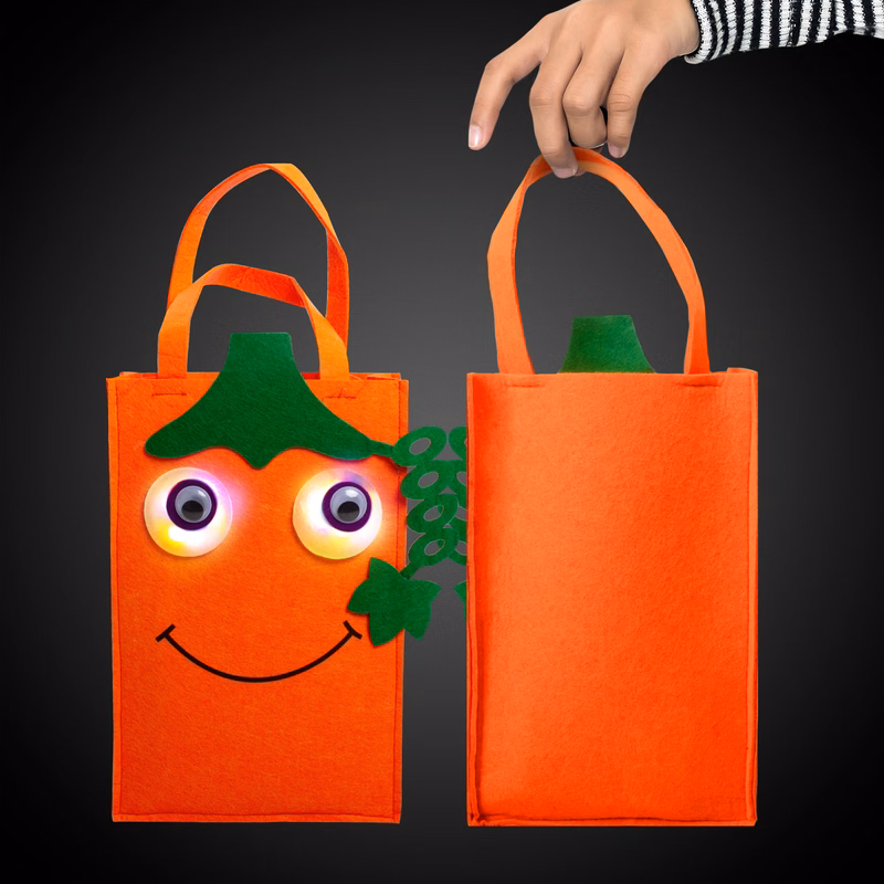 Pumpkin Light Up Trick or Treat Bag(Blank)