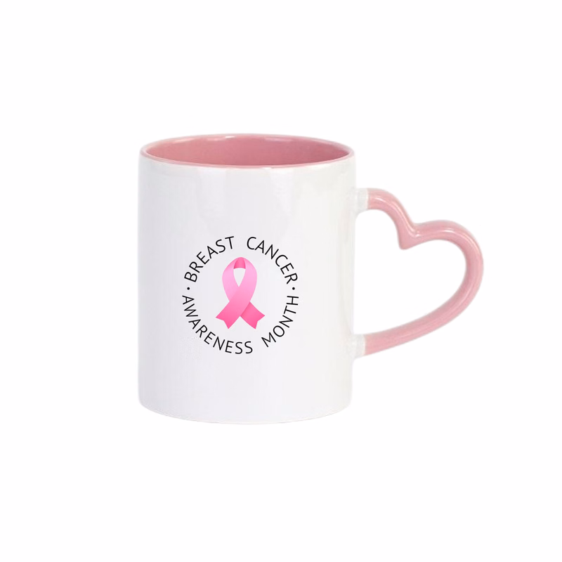 Pink Ribbon Ceramic Mug (direct import)