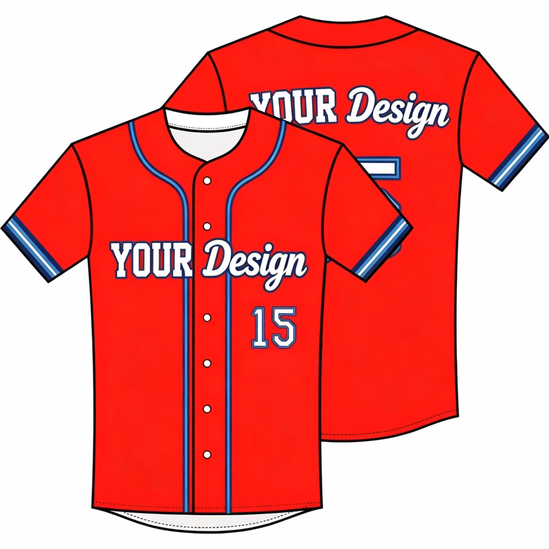 Unisex Full Button Baseball Jersey