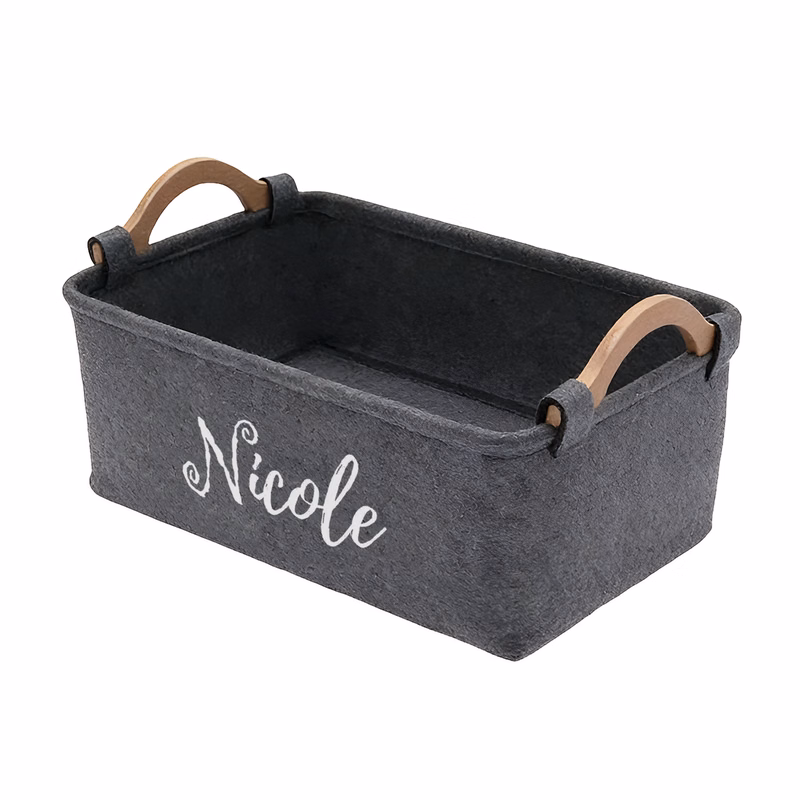 Felt Storage Bin with Handle