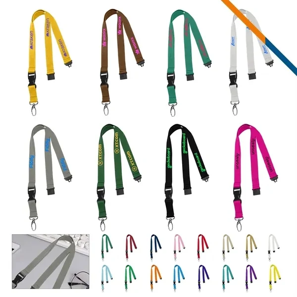 Custom 36" Polyester Lanyard with Metal Lobster Clip — Trade Show ID Badge 1