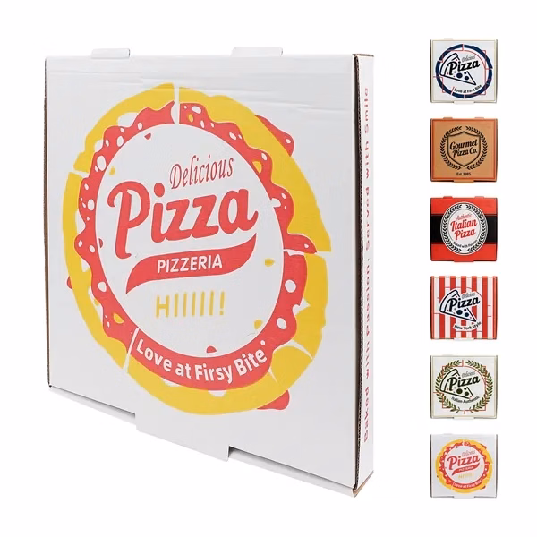 Custom 12 Inch Corrugated Pizza Box Full Color — Branded Food Delivery Packaging