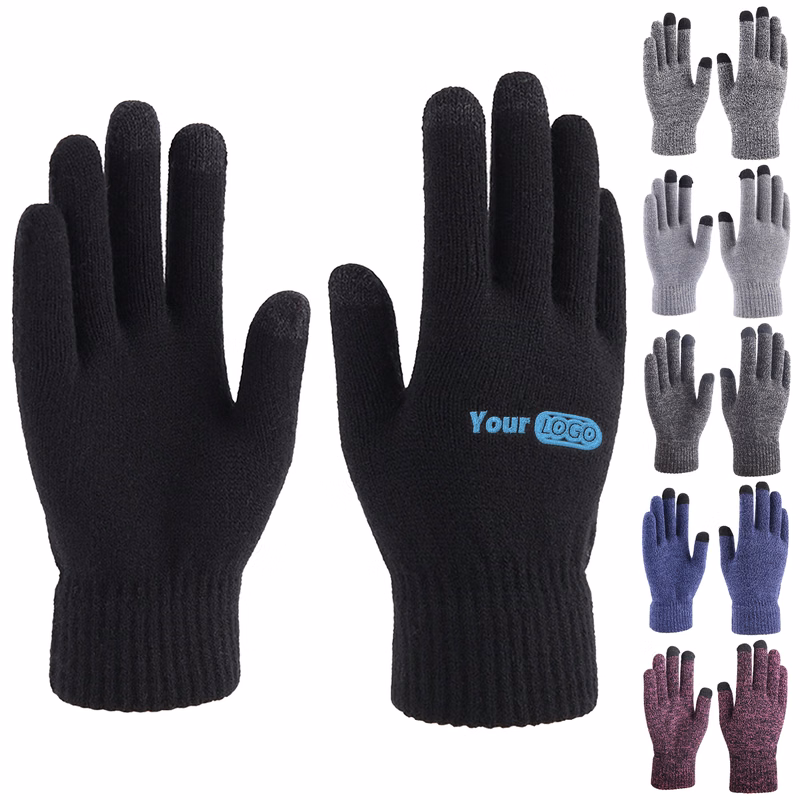Acrylic Thick And Warm Knitted Gloves
