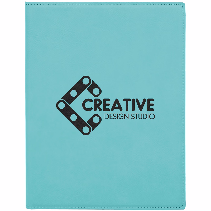 7" x 9" Leatherette Teal Portfolio