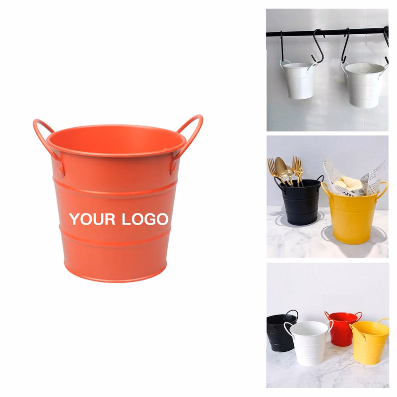 Durable Iron Bucket Container for Fries or Popcorn