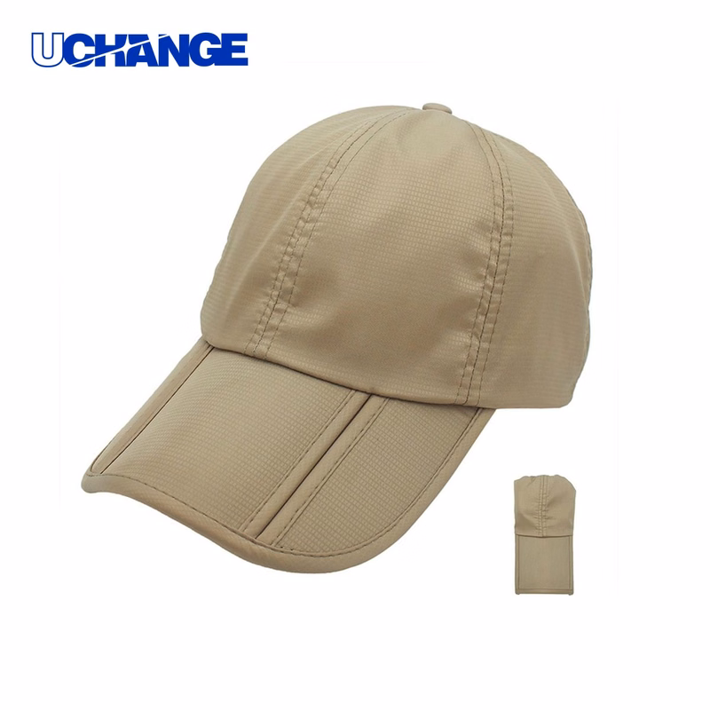 Polyester Foldable Waterproof Baseball Cap Headwear with UPF Protection for Outdoor Use