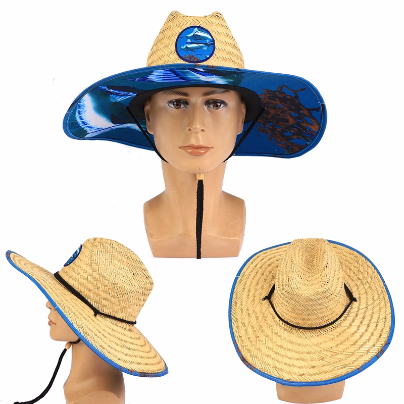 Straw Hat w/ Custom Patch