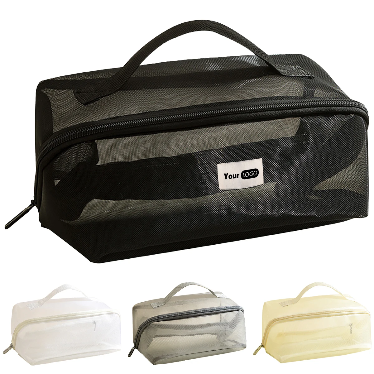 Nylon Large Capacity Transparent Mesh Wash Bag 1