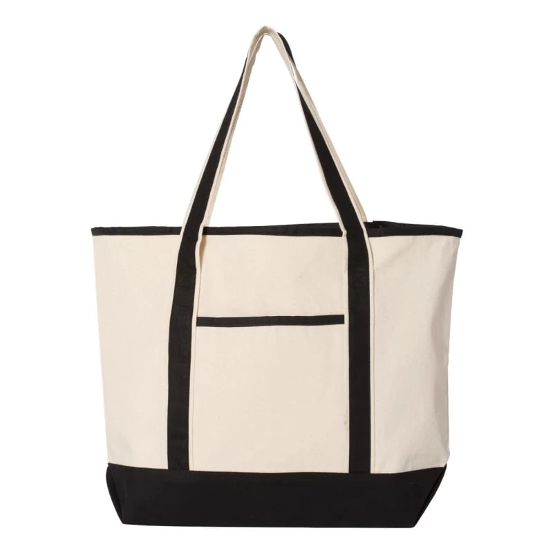 Q-Tees 34.6L Large Canvas Deluxe Tote - Q1500 1