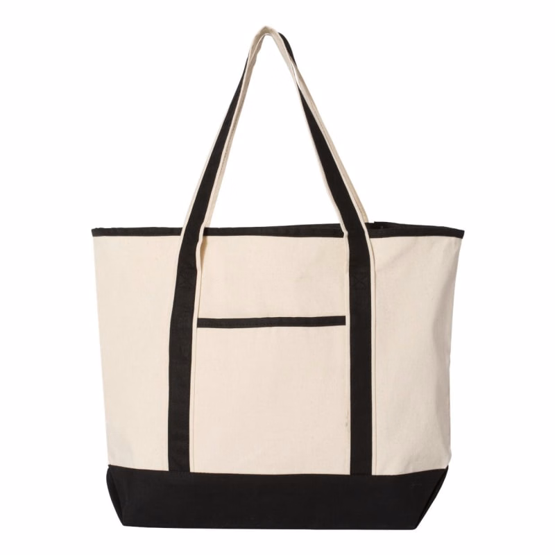 Q-Tees 34.6L Large Canvas Deluxe Tote - Q1500