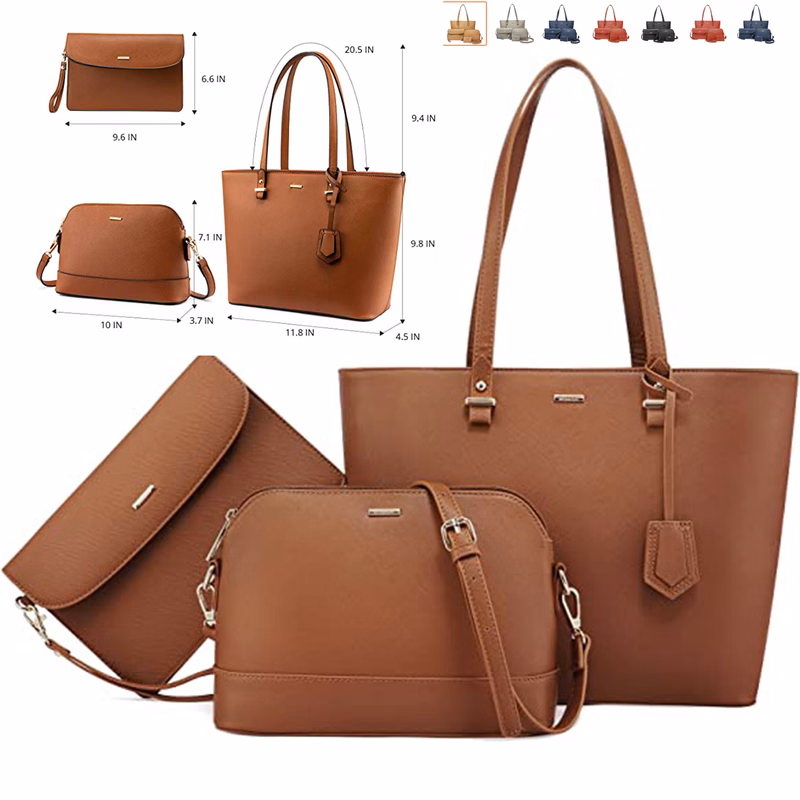 3 Pcs Women Tote Bag Shoulder Bag Top Handle Satchel Bag 