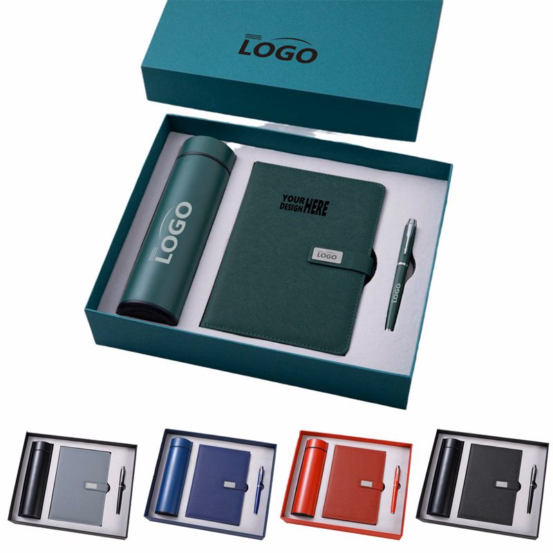Office Gift Set - Insulated Bottle, Notebook & Pen