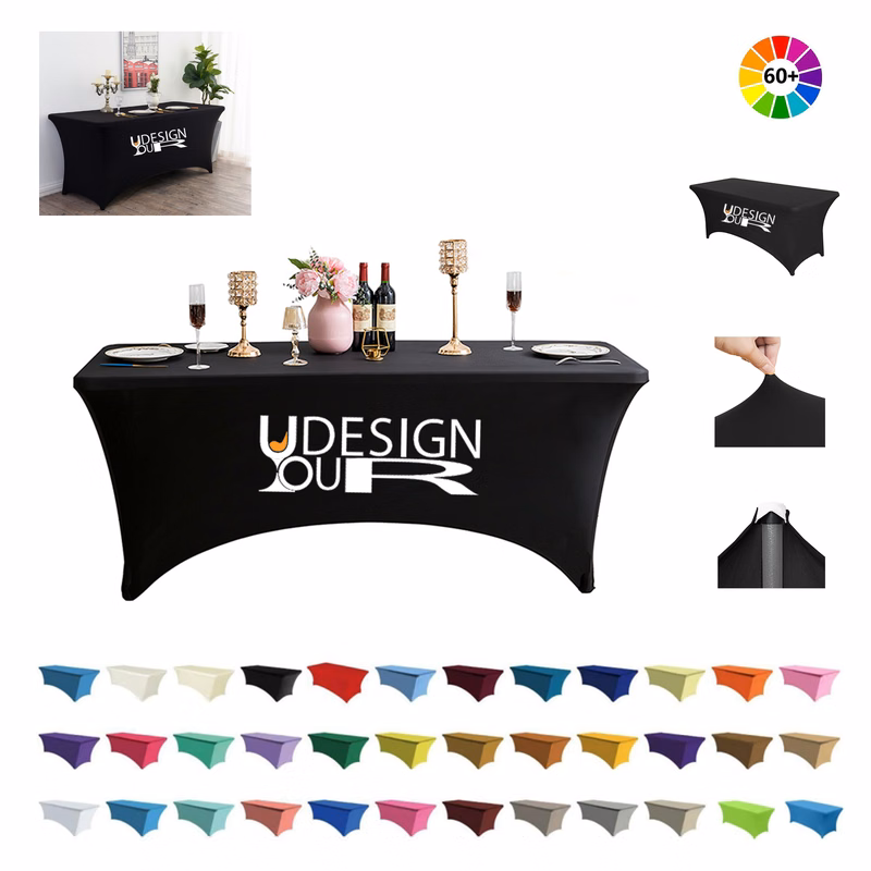 Custom 6FT Full Color Dye-Sublimated Stretch Table Cover