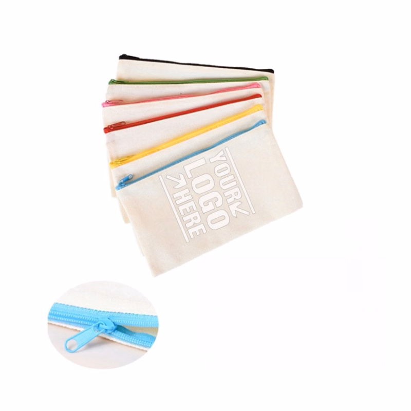 High-End Canvas Pencil Case Featuring a Vibrant Zipper