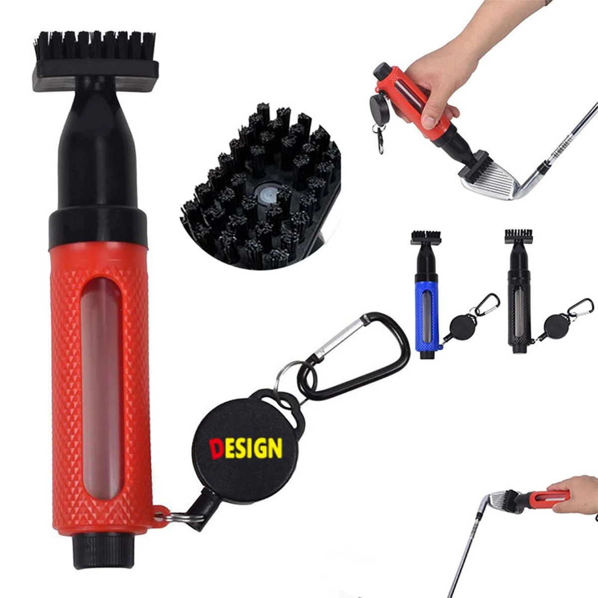 Golf Club Press Spray Cleaning Brush 1
