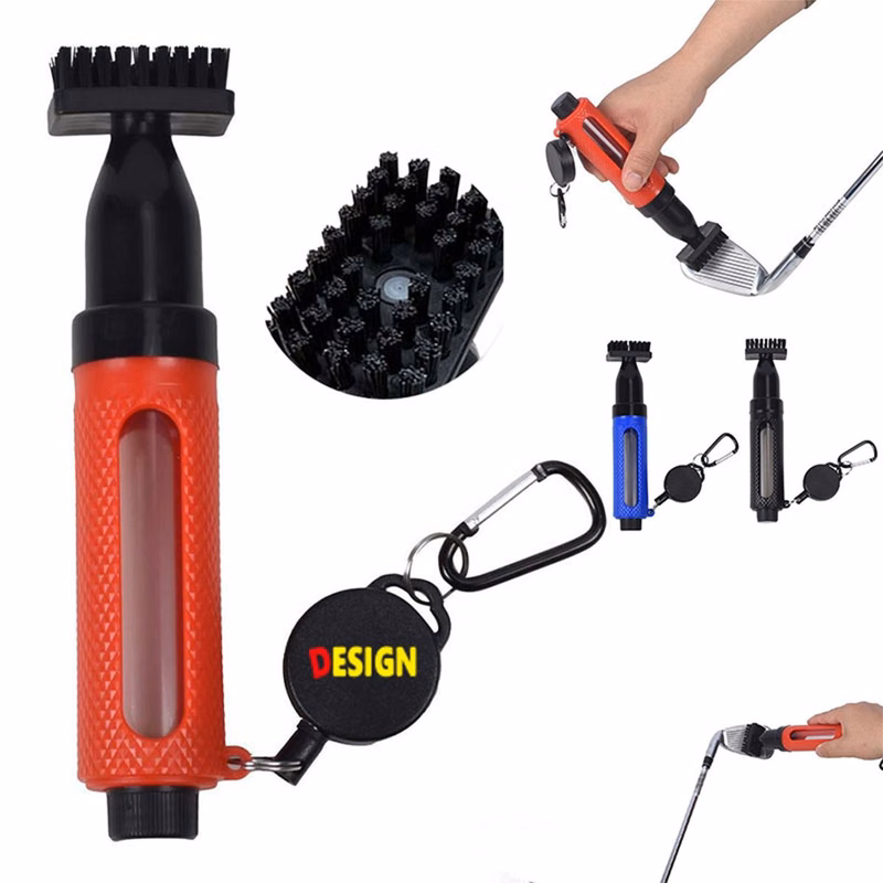 Golf Club Press Spray Cleaning Brush