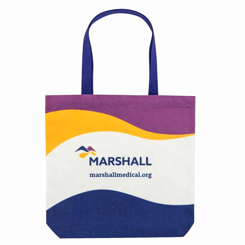 10 Oz. Custom White Poly Cotton Canvas Tote Bag (15"x15"x3")