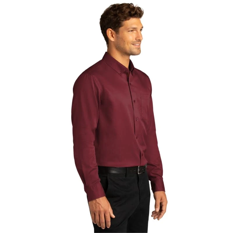 Port Authority Long Sleeve SuperPro React Twill Shirt. 1