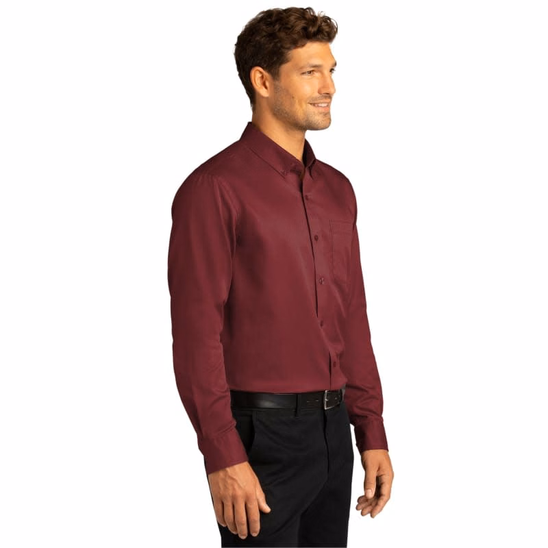 Port Authority Long Sleeve SuperPro React Twill Shirt.