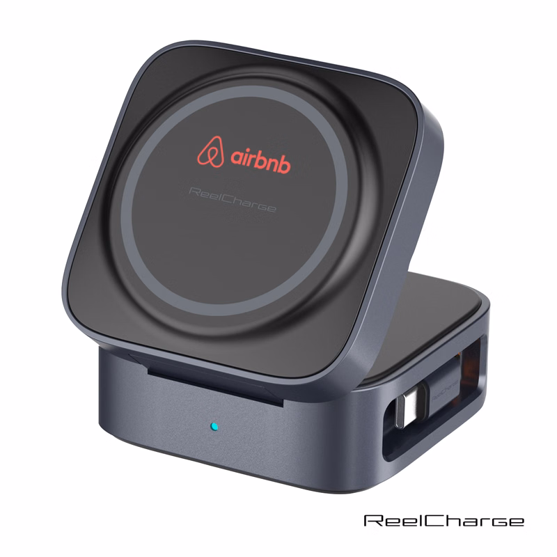 ReelCharge 5-in-1 Folding Wireless Charging Stand w/Charger