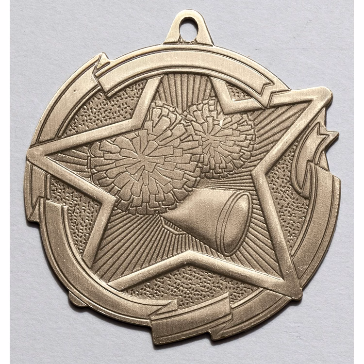 Cheerleading Star Medal 2-3/8"