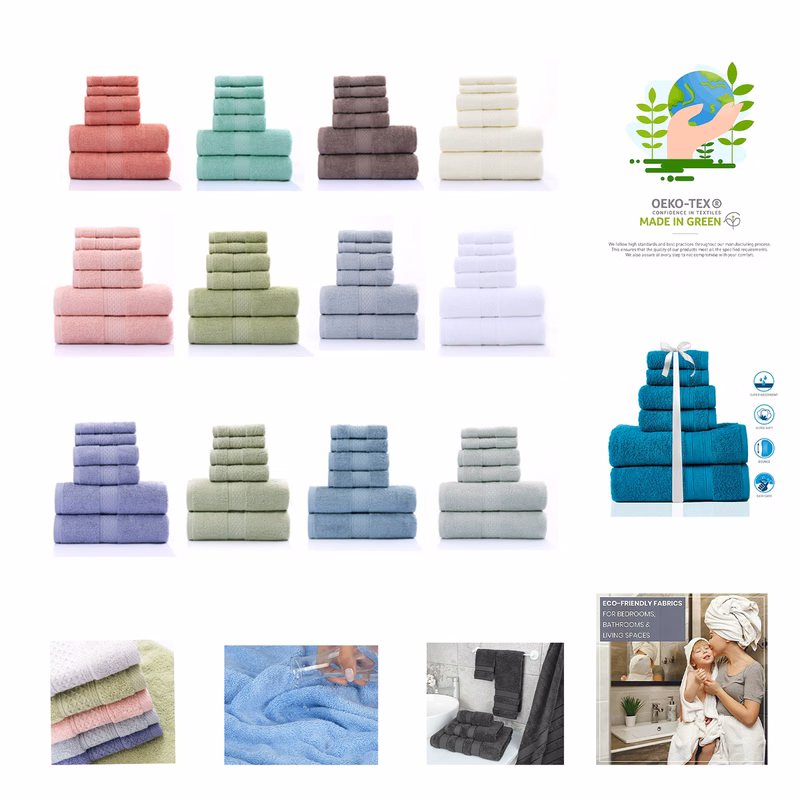 Cotton 6 Piece Towel Set