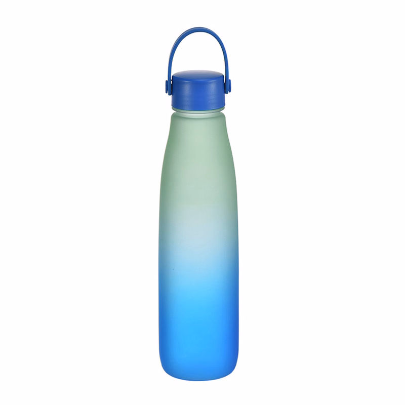 Gradient Color Plastic Sports Water Bottle