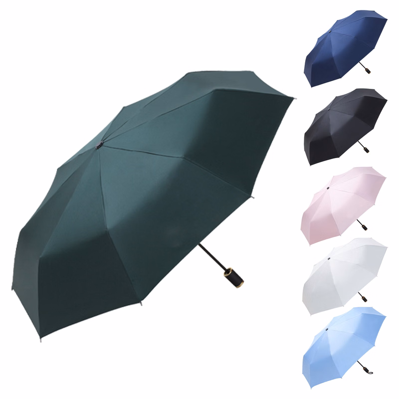 Clear Umbrella Sun Protection Rain Triple Folding Umbrella