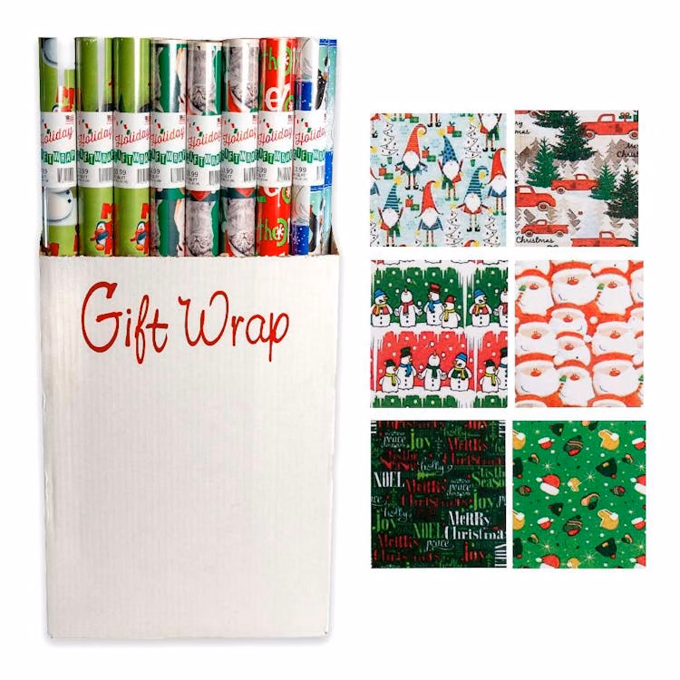 Christmas Gift Wrap Assorted Patterns - 40 Sq. ft.