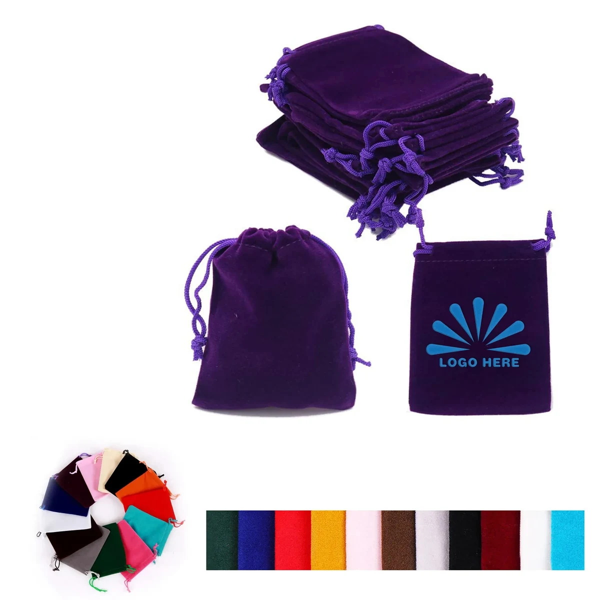 3.9 x 4.7 Inch Velvet Drawstring Gift Bag 1