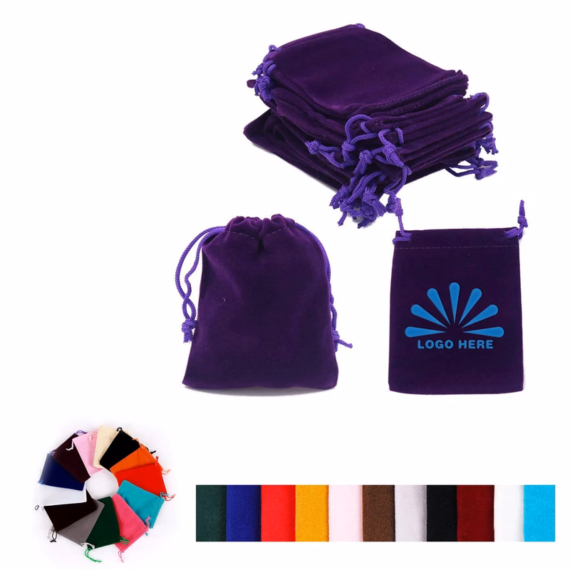 3.9 x 4.7 Inch Velvet Drawstring Gift Bag