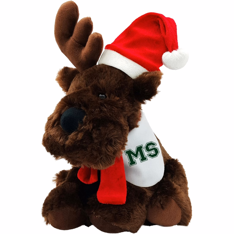 Christmas 8" Brown Plush Moose