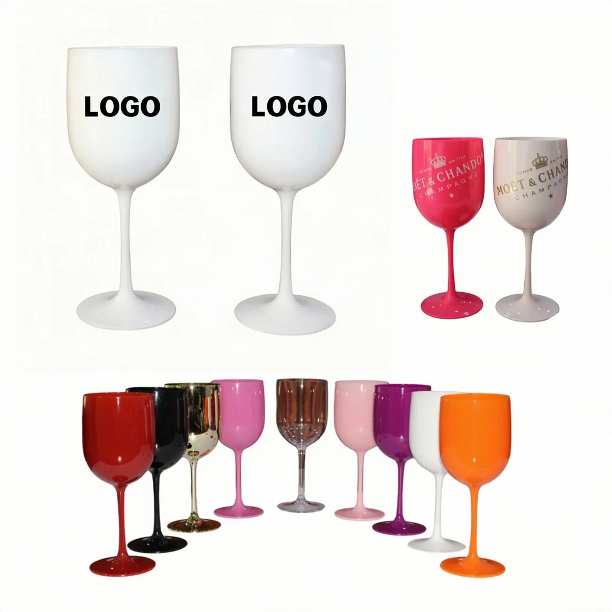 16 oz PP plastic tall wine glass 1